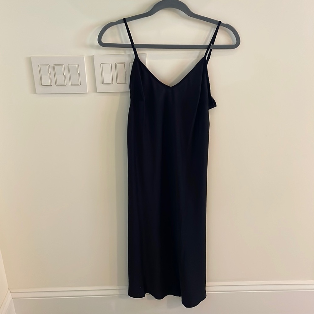 Black Silky Slip Dress